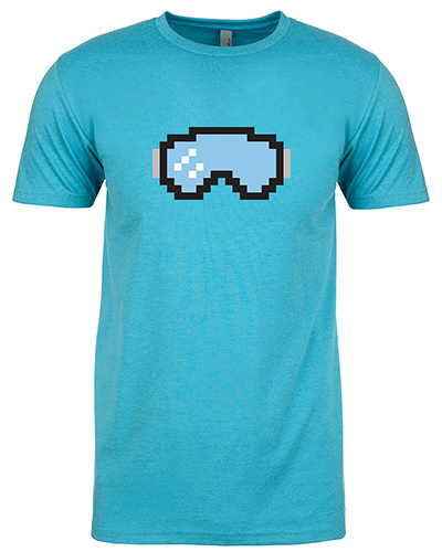 Goggles Tee Bondi Blue graphics