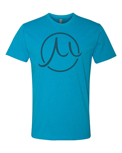 Circle Logo Tee Turquoise graphics