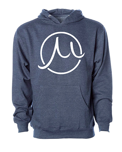 Circle Mu Hoodie Navy graphics