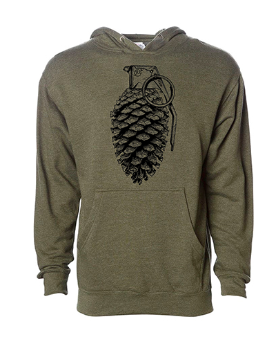 Pine Grenade Hoodie Army graphics