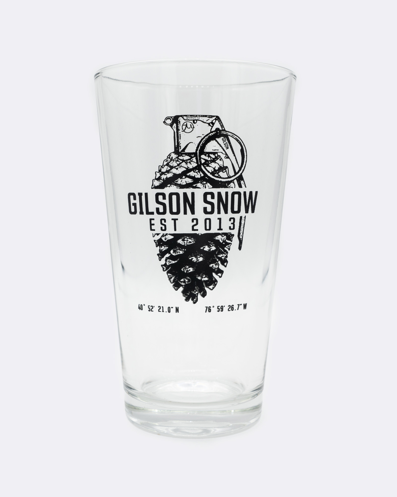 Pine Grenade 
Pint Glass graphics