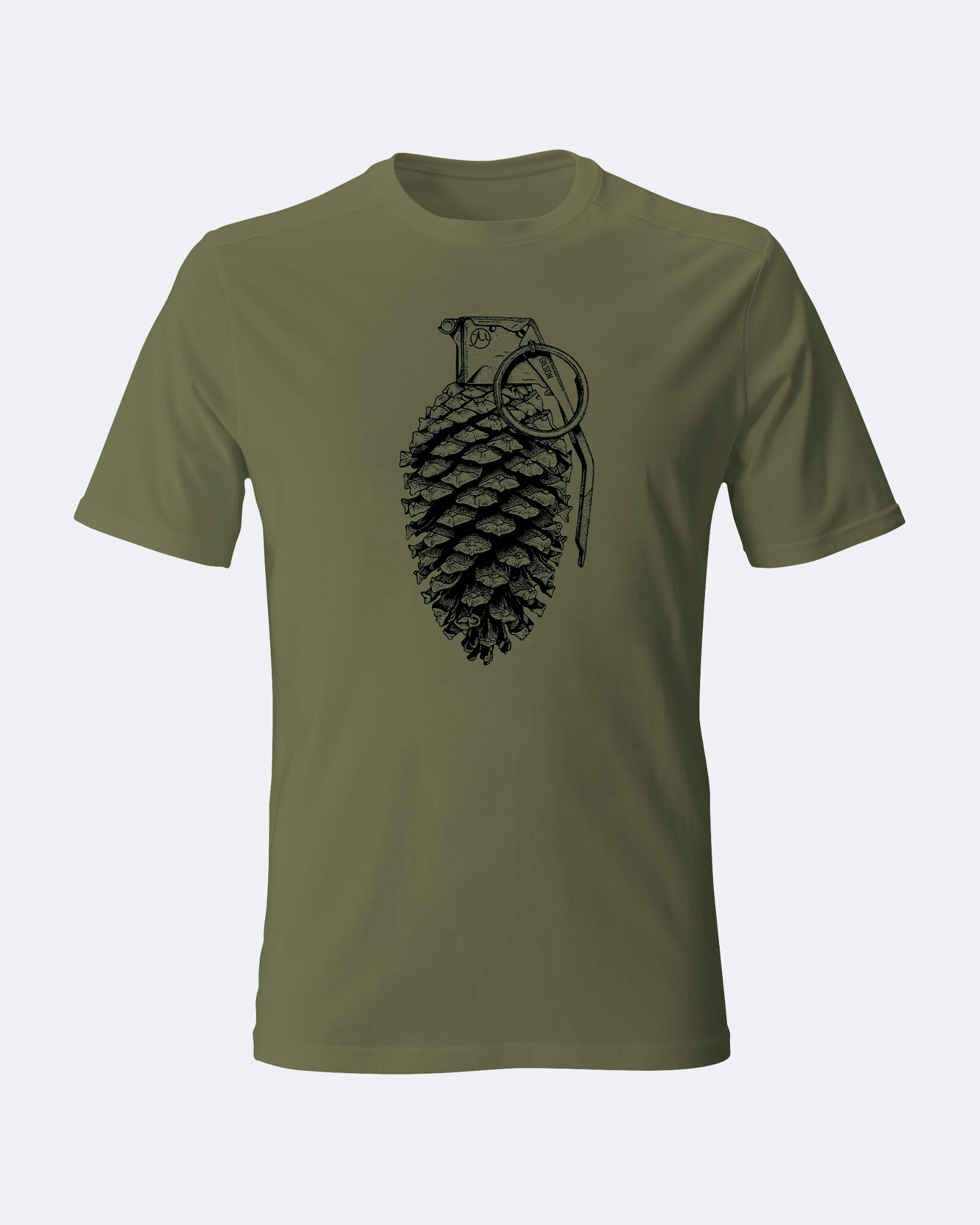 Pine Grenade Tee Olive graphics