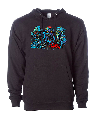 Three Wise Zombies 
Hoodie graphics